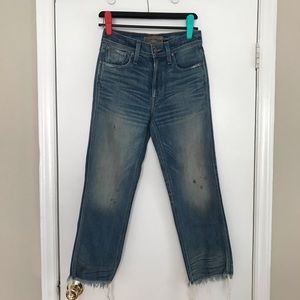 J Crew Point Sur Madewell Crop Distressed Jeans 26